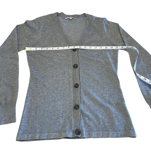 NWOT SAN FRANSISCO Womens Gray Cardigan Size XS Button Down Long Sleeve V-Neck - Picture 10 of 13